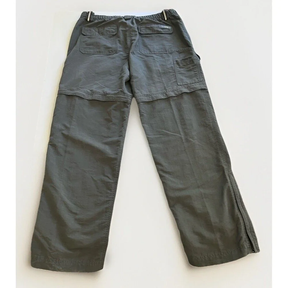 The North Face Y2K Mens Gray Belted Pants L Utility Pockets Adjustable Waist